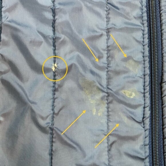 Montgomery Ward Ski Vest Mens Large Navy Blue Cream Corduroy Layer Vtg 70s - Picture 6 of 7